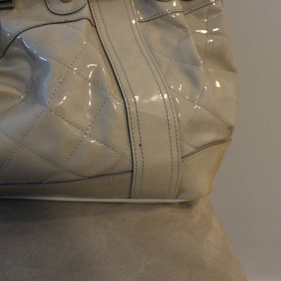 Quilted Beaton Patent Leather Satchel - Picture 2 of 8